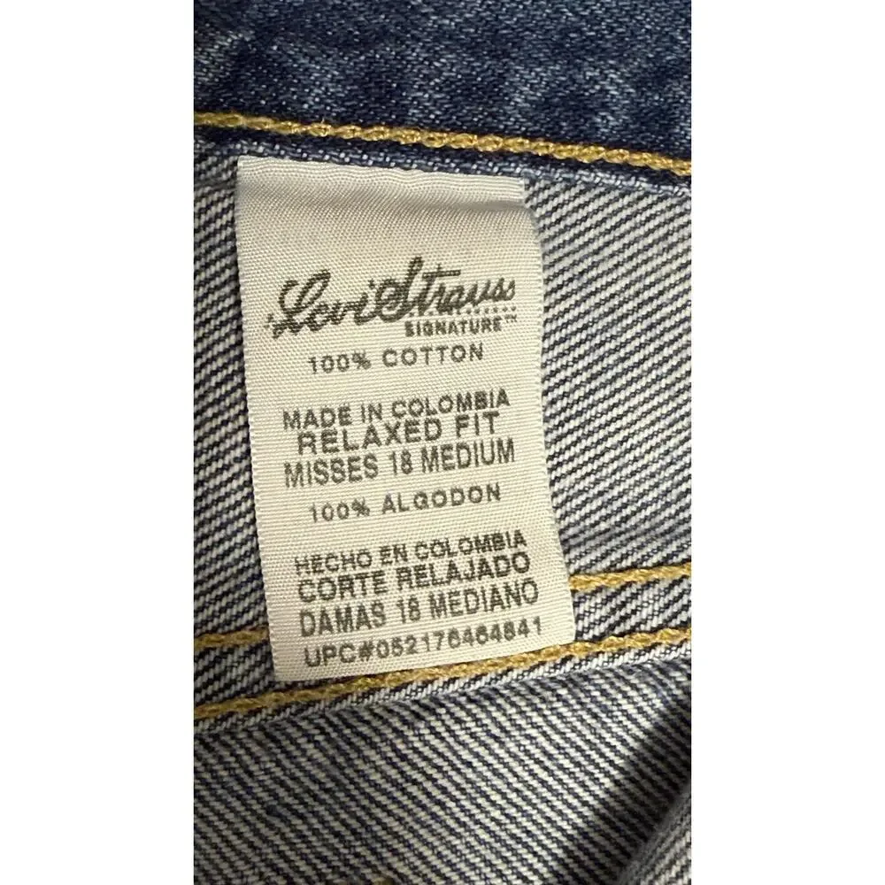 Levi Strauss Signature‎ Relaxed Fit Misses 18 Blue Jeans Medium
